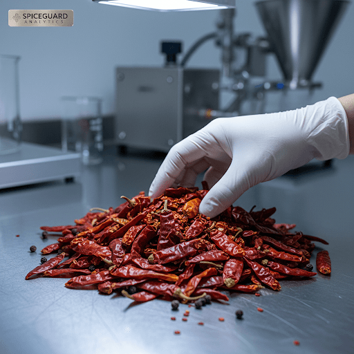 Professional spice quality control inspection