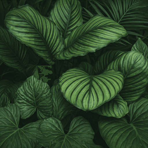 Macro texture of vibrant green banana leaves